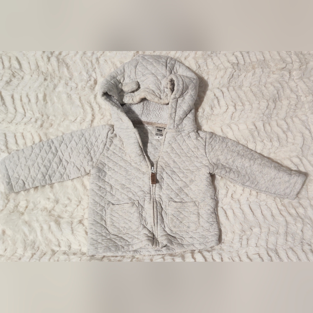 Carter's Gray Quilted Hoodie